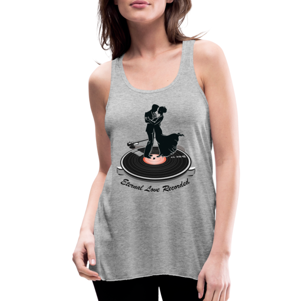 "Eternal Love Recorded" Women's Flowy Tank Top - heather gray