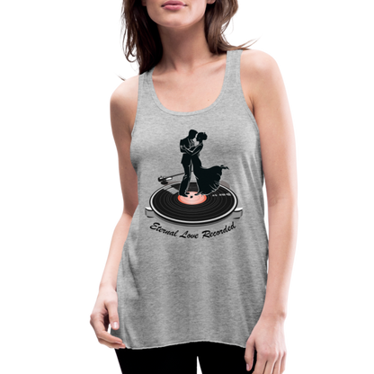 "Eternal Love Recorded" Women's Flowy Tank Top - heather gray