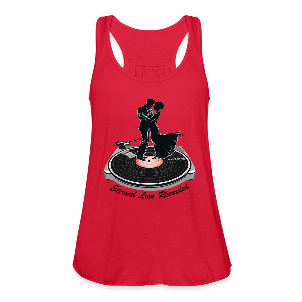 "Eternal Love Recorded" Women's Flowy Tank Top - red