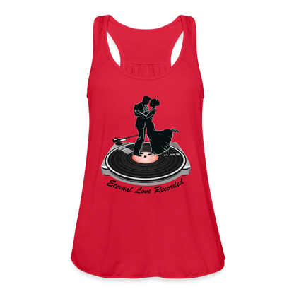 "Eternal Love Recorded" Women's Flowy Tank Top - red