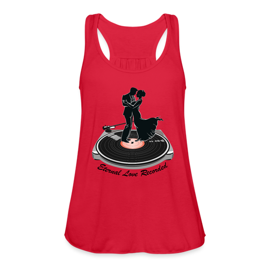 "Eternal Love Recorded" Women's Flowy Tank Top - red