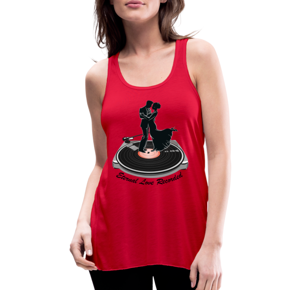 "Eternal Love Recorded" Women's Flowy Tank Top - red