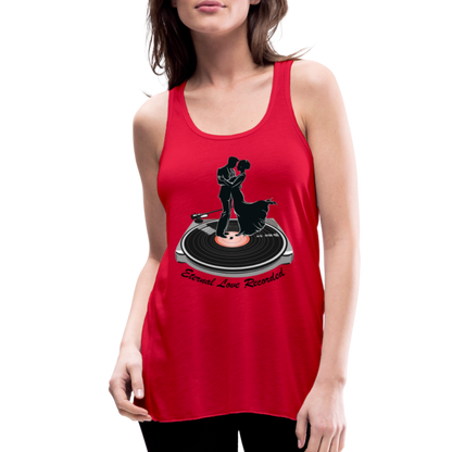 "Eternal Love Recorded" Women's Flowy Tank Top - red