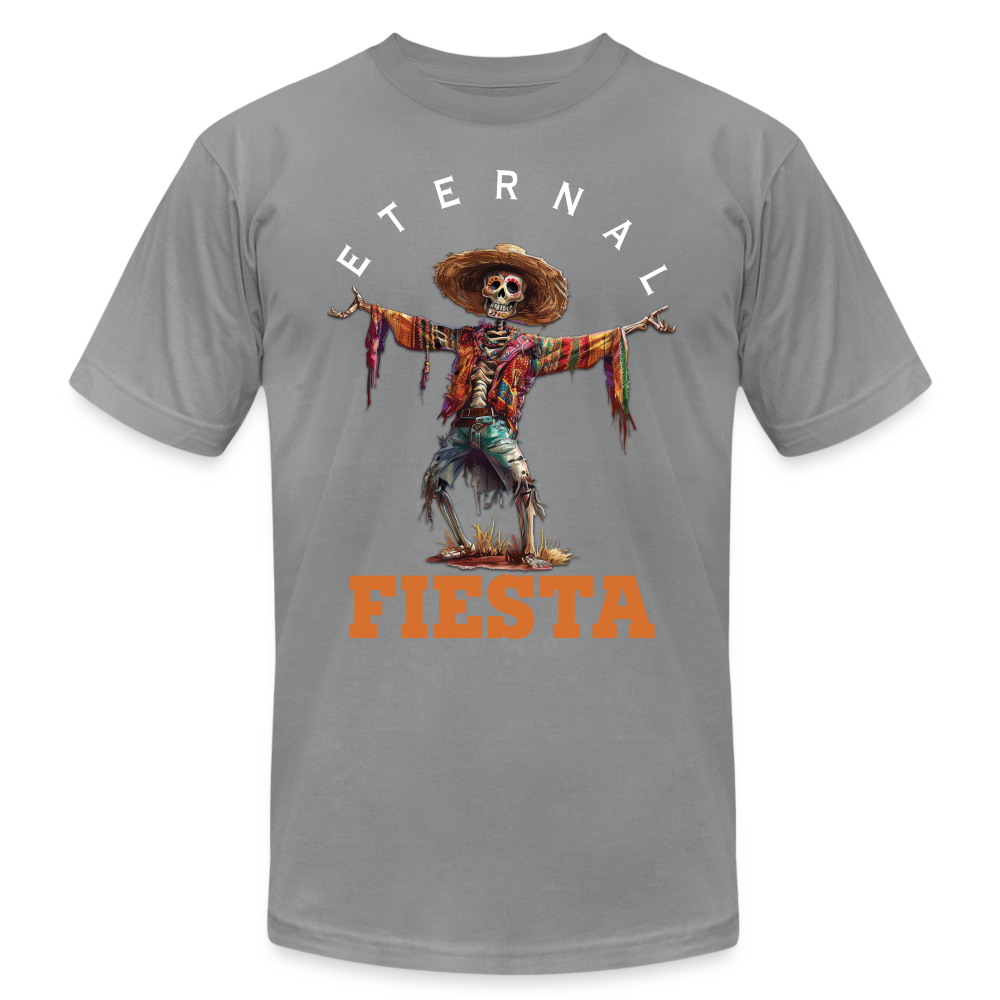 "Eternal Fiesta" Dios De Los Muertos Unisex Jersey T-Shirt - slate