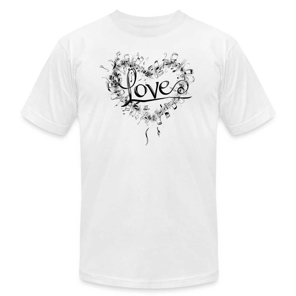 "Grungy Love Song" Unisex Jersey T-Shirt - white