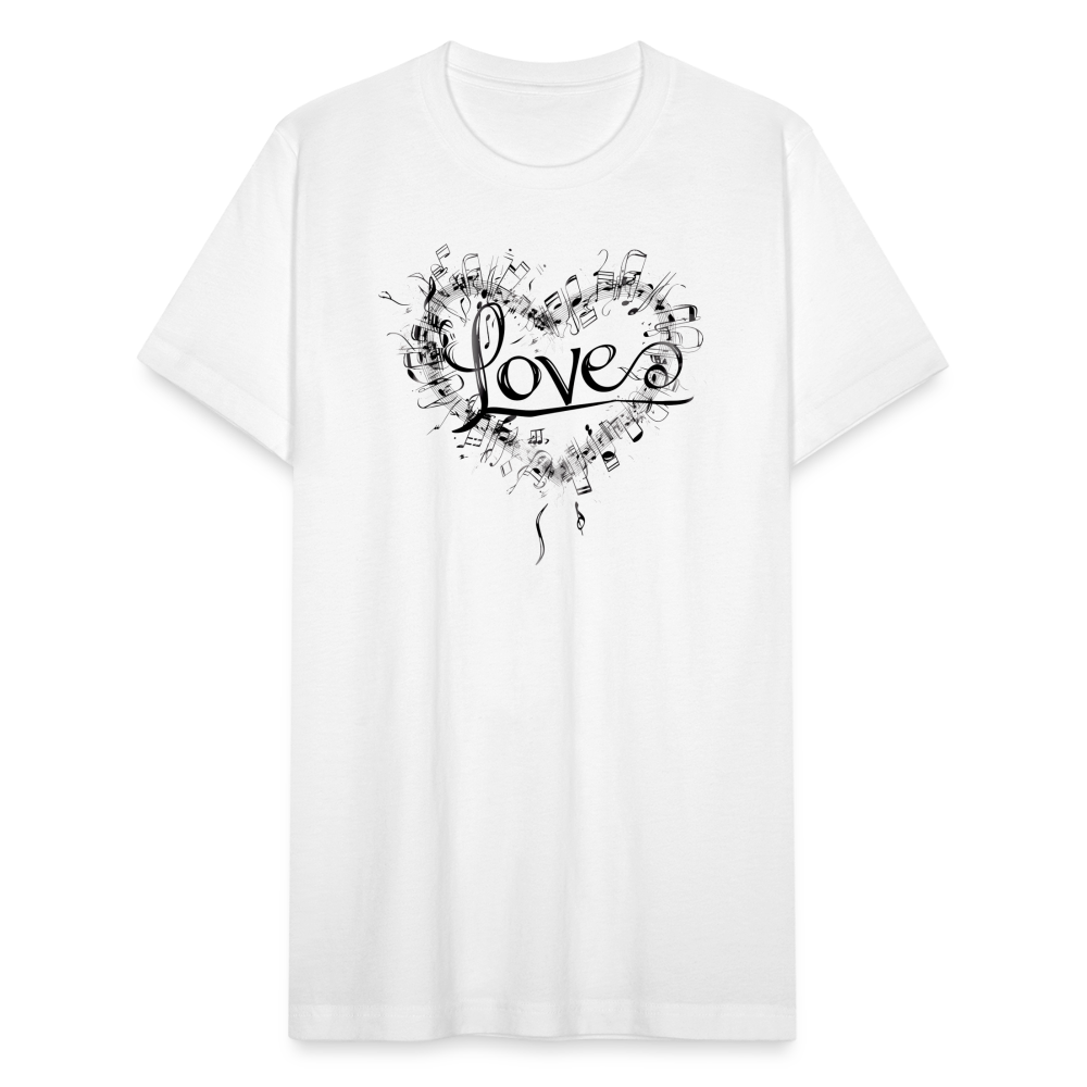 "Grungy Love Song" Unisex Jersey T-Shirt - white