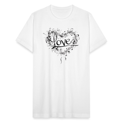 "Grungy Love Song" Unisex Jersey T-Shirt - white