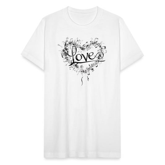 "Grungy Love Song" Unisex Jersey T-Shirt - white