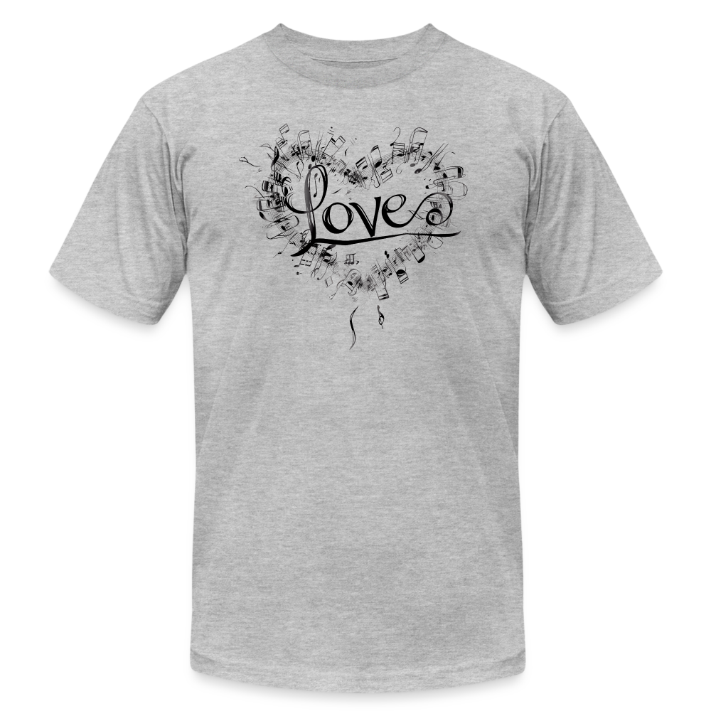 "Grungy Love Song" Unisex Jersey T-Shirt - heather gray