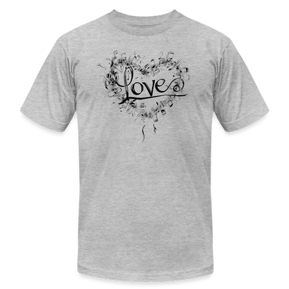 "Grungy Love Song" Unisex Jersey T-Shirt - heather gray