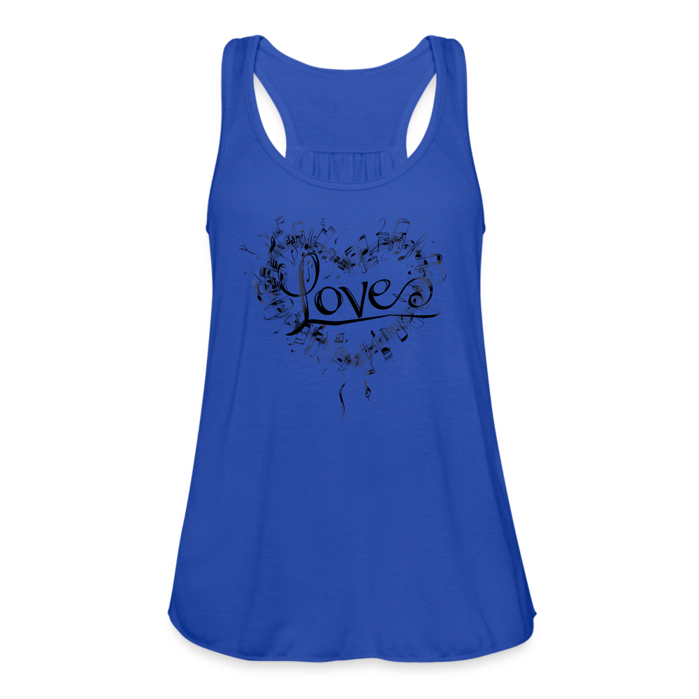 "Grungy Love Song" Women's Flowy Tank Top - royal blue