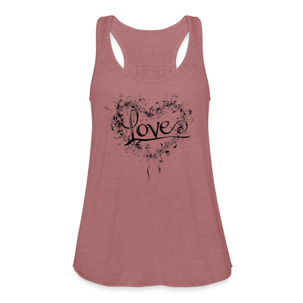 "Grungy Love Song" Women's Flowy Tank Top - mauve