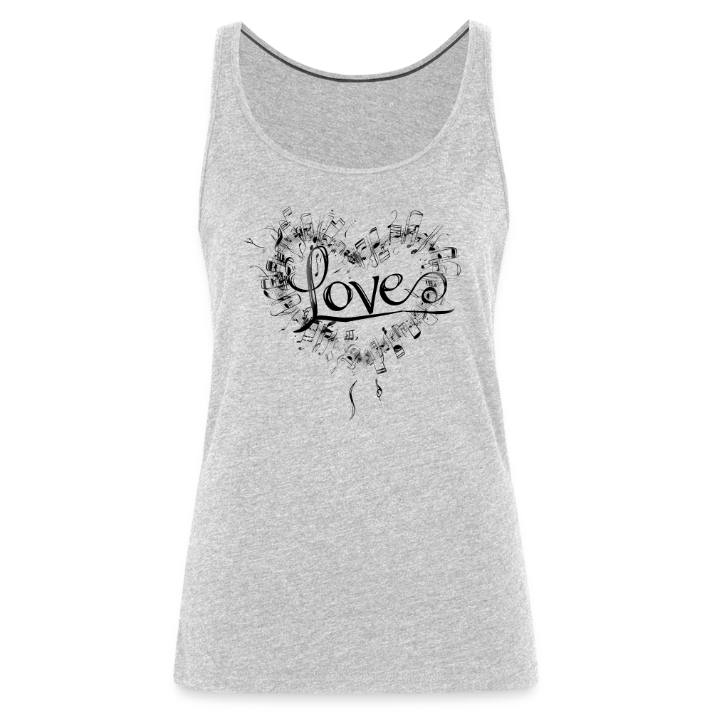 "Grungy Love Song" Women's Premium Tank Top - heather gray