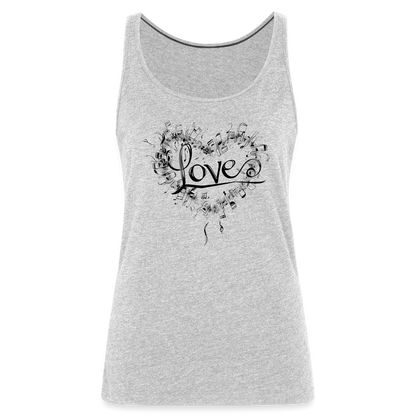 "Grungy Love Song" Women's Premium Tank Top - heather gray