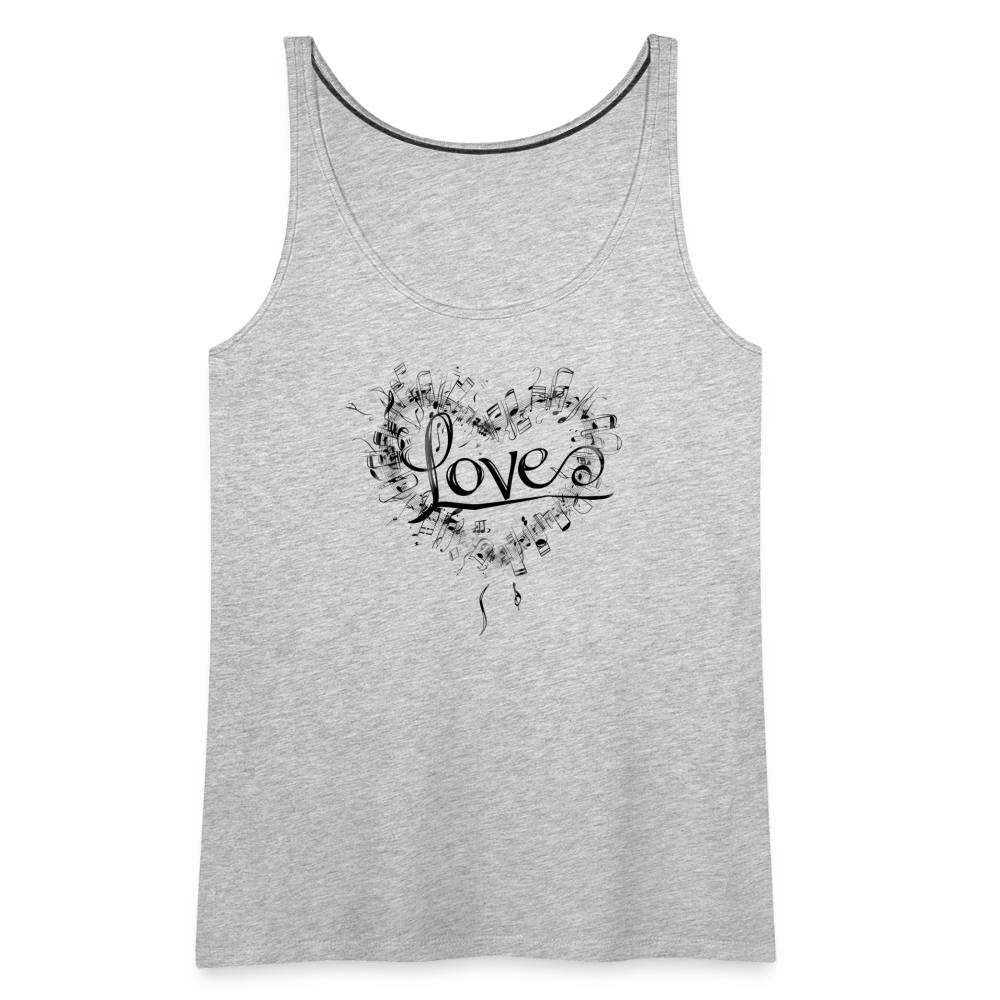 "Grungy Love Song" Women's Premium Tank Top - heather gray