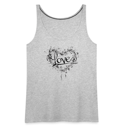 "Grungy Love Song" Women's Premium Tank Top - heather gray