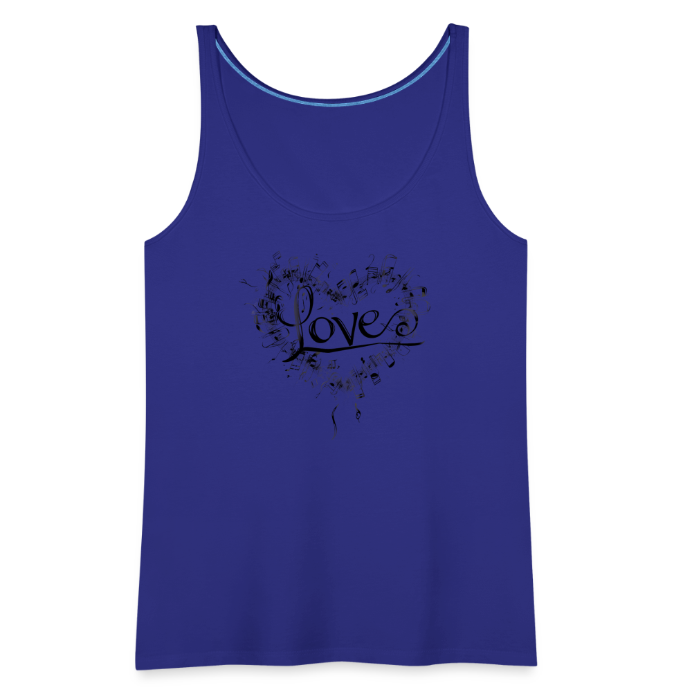 "Grungy Love Song" Women's Premium Tank Top - royal blue