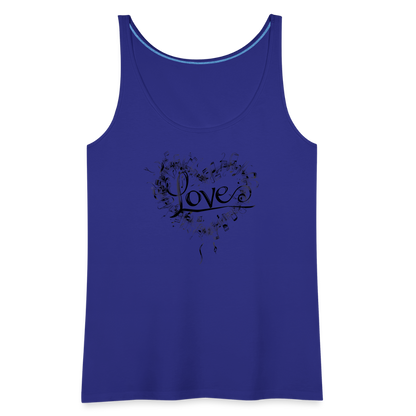 "Grungy Love Song" Women's Premium Tank Top - royal blue