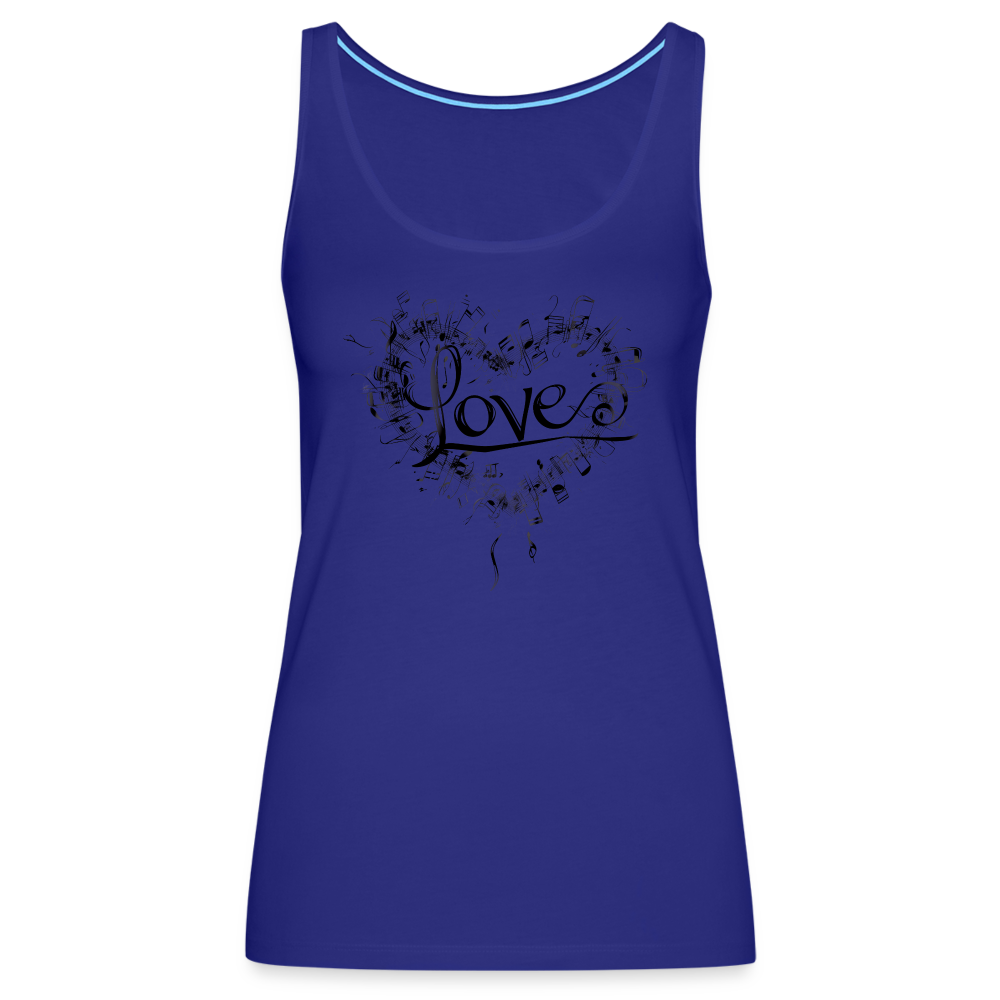 "Grungy Love Song" Women's Premium Tank Top - royal blue