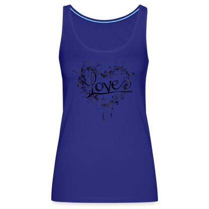 "Grungy Love Song" Women's Premium Tank Top - royal blue