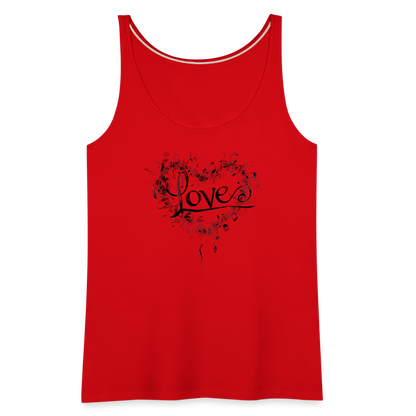 "Grungy Love Song" Women's Premium Tank Top - red