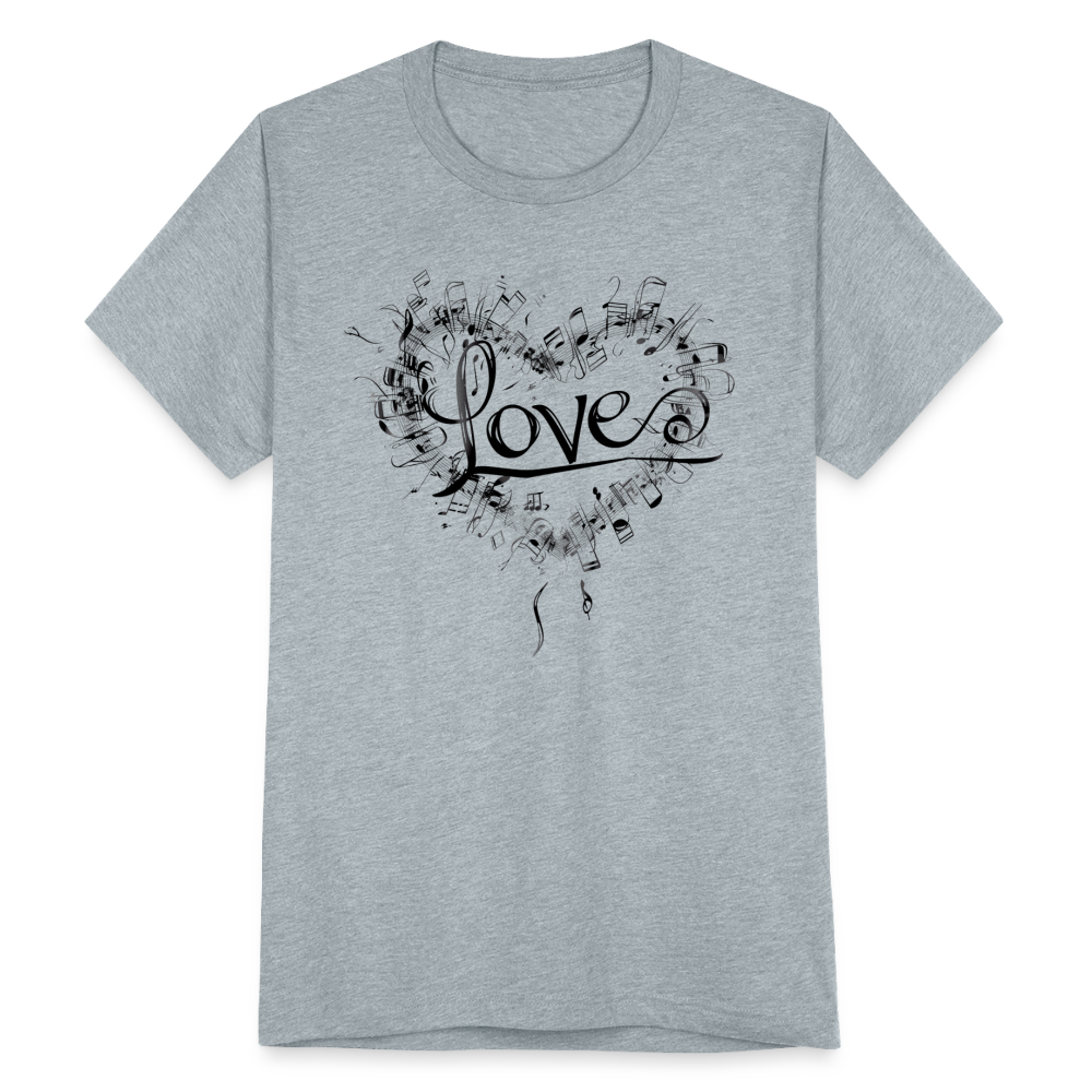 "Grungy Love Song" Unisex Tri-Blend T-Shirt - heather grey