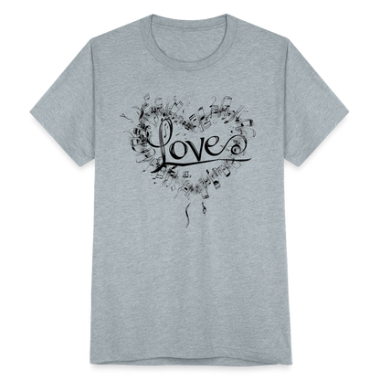 "Grungy Love Song" Unisex Tri-Blend T-Shirt - heather grey