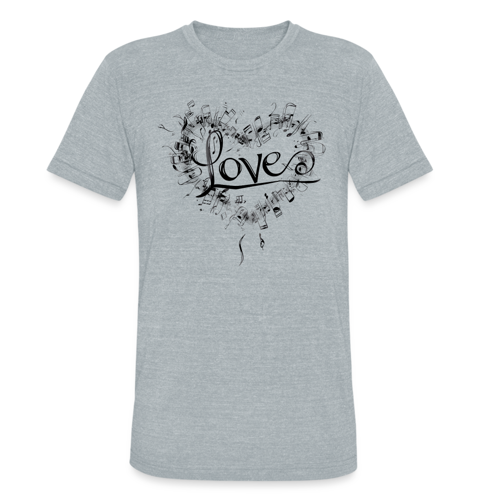 "Grungy Love Song" Unisex Tri-Blend T-Shirt - heather grey