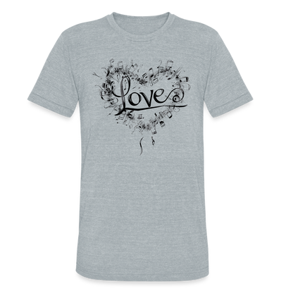 "Grungy Love Song" Unisex Tri-Blend T-Shirt - heather grey