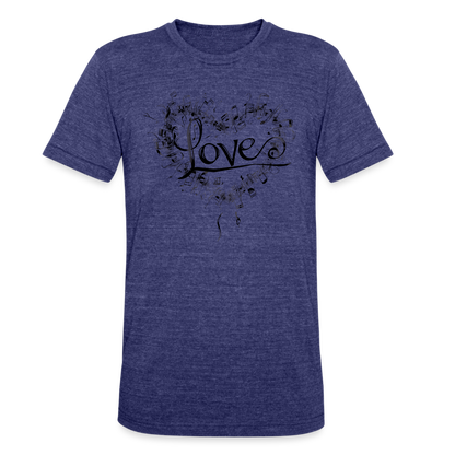 "Grungy Love Song" Unisex Tri-Blend T-Shirt - heather indigo