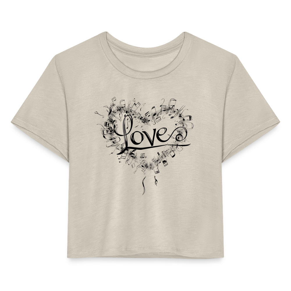 "Grungy Love Song" Women's Crop Top - dust