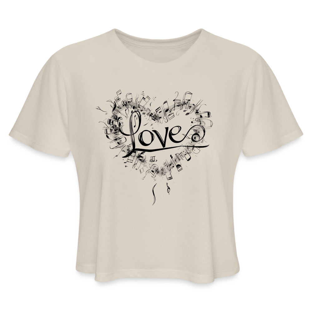 "Grungy Love Song" Women's Crop Top - dust