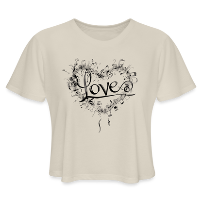 "Grungy Love Song" Women's Crop Top - dust