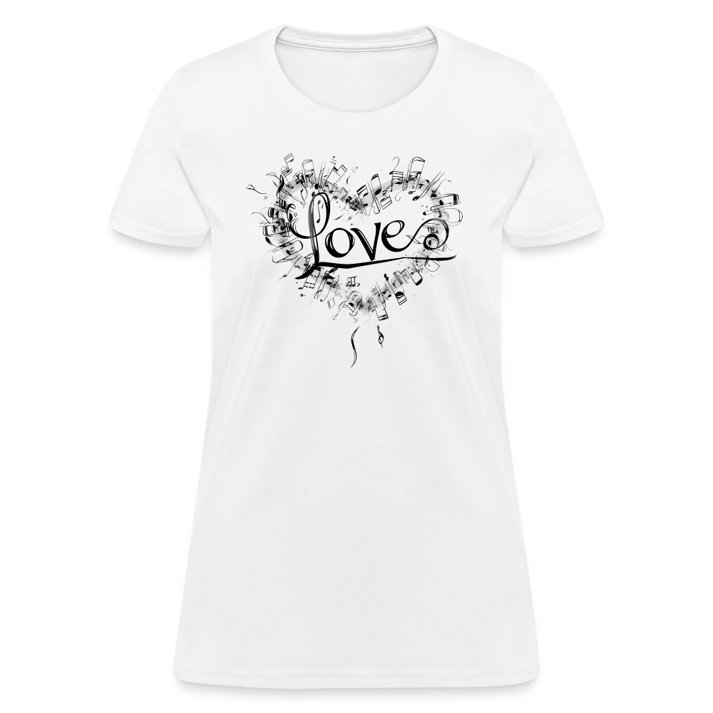 "Grungy Love Song" Women's T-Shirt - white