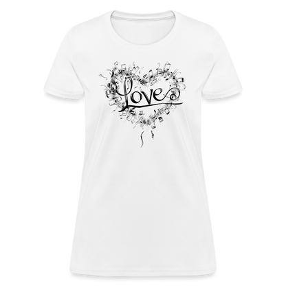 "Grungy Love Song" Women's T-Shirt - white