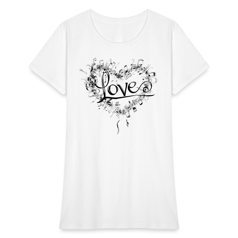 "Grungy Love Song" Women's T-Shirt - white