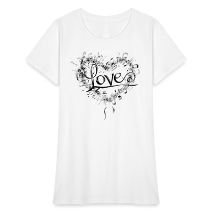 "Grungy Love Song" Women's T-Shirt - white