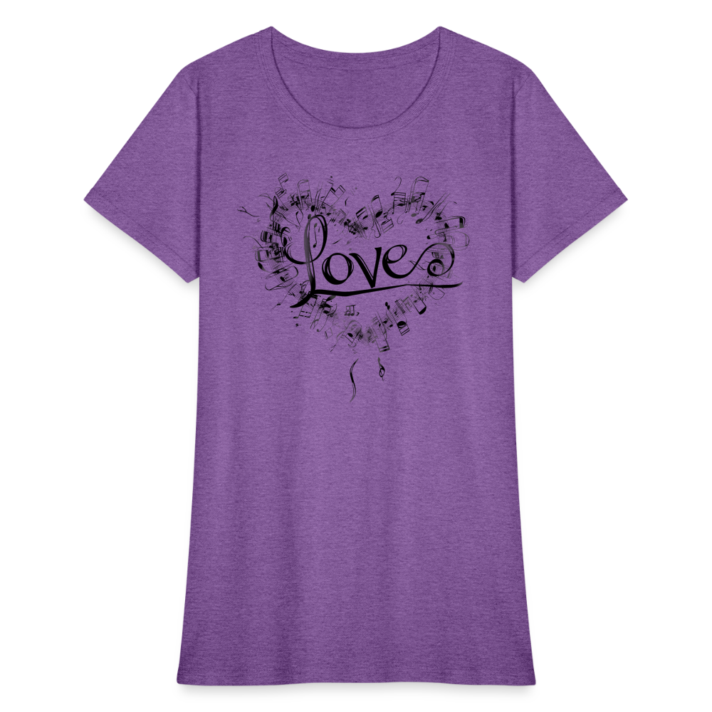 "Grungy Love Song" Women's T-Shirt - purple heather