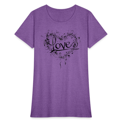 "Grungy Love Song" Women's T-Shirt - purple heather