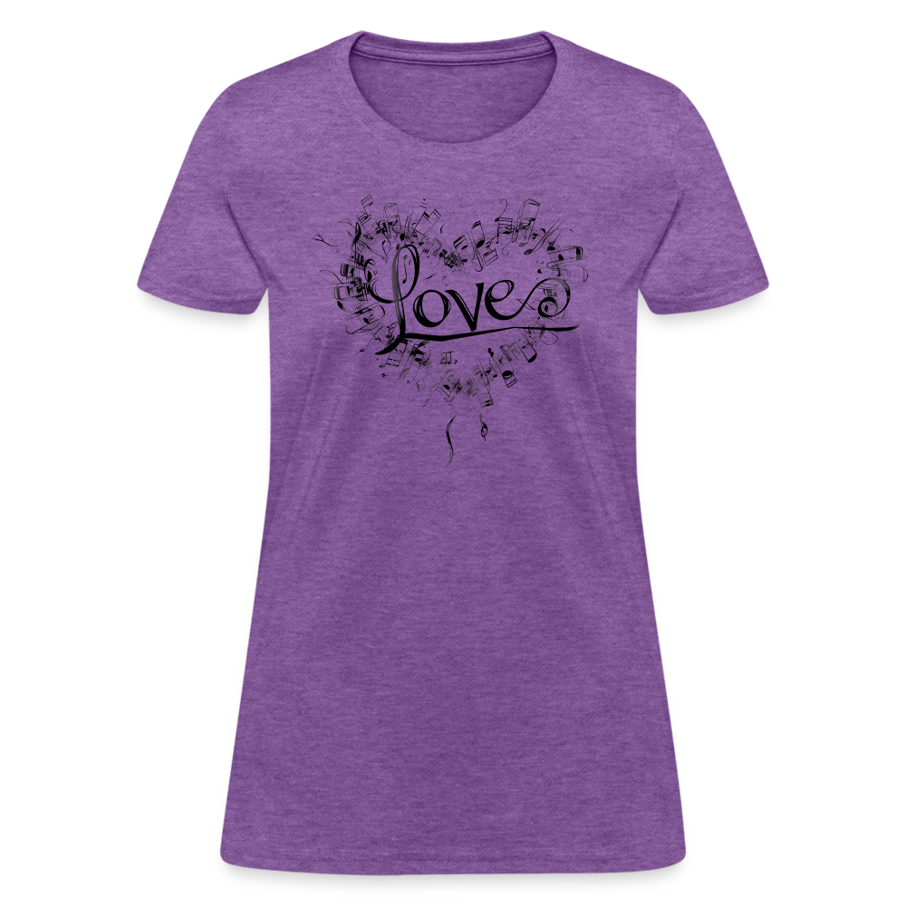 "Grungy Love Song" Women's T-Shirt - purple heather