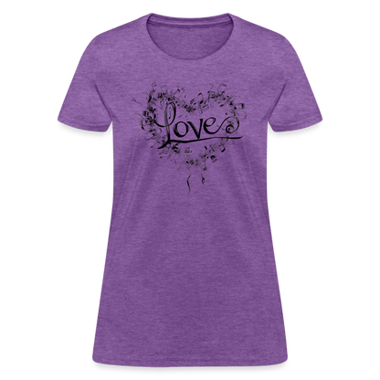 "Grungy Love Song" Women's T-Shirt - purple heather