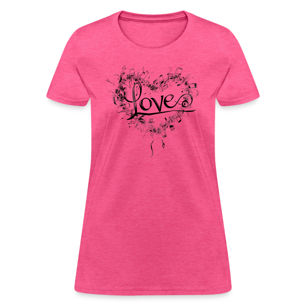 "Grungy Love Song" Women's T-Shirt - heather pink