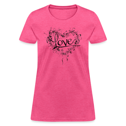 "Grungy Love Song" Women's T-Shirt - heather pink