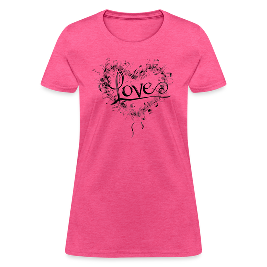 "Grungy Love Song" Women's T-Shirt - heather pink