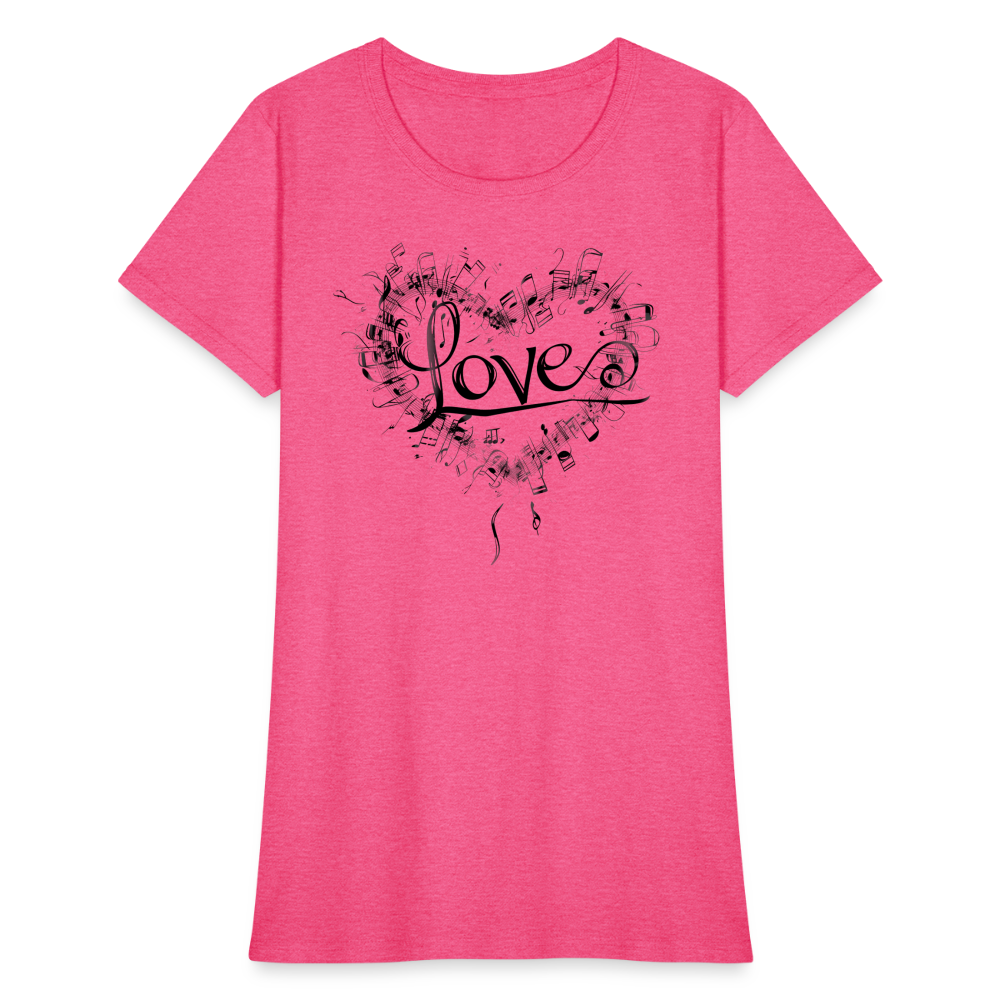 "Grungy Love Song" Women's T-Shirt - heather pink