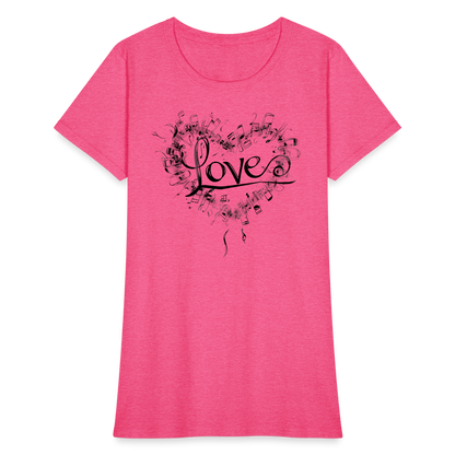 "Grungy Love Song" Women's T-Shirt - heather pink