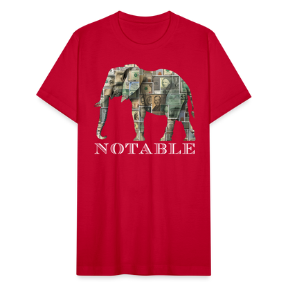 "Notable Elephant" Big Money Goals Unisex Jersey T-Shirt - red