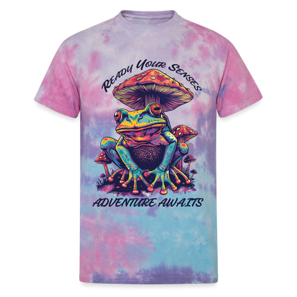 "Ready Your Senses" Adventure Awaits Unisex  Tie DyeT Shirt - cotton candy