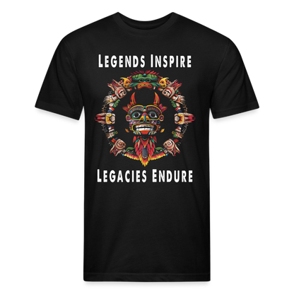 "Totem Wreath" Legends Inspire, Legacies Endure Fitted Men's Cotton/Poly T-Shirt - black