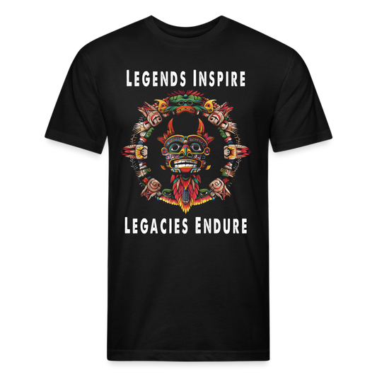 "Totem Wreath" Legends Inspire, Legacies Endure Fitted Men's Cotton/Poly T-Shirt - black